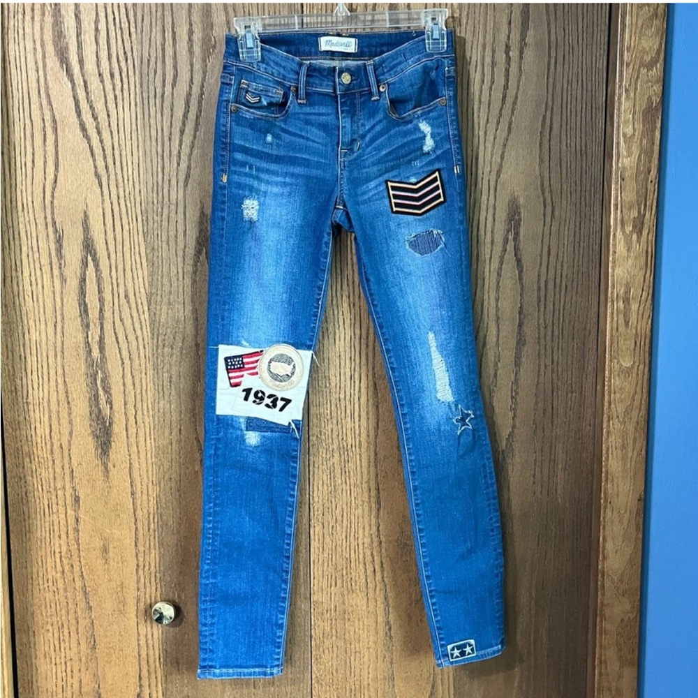 Madewell The Patchwork edition USA women’s distressed skinny jeans size 25